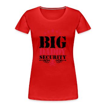 Big Daddy Security - Frauen Premium Bio T-Shirt - Rot - Vorne - Mia (176cm)