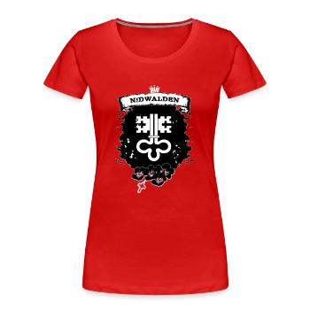 Nidwalden - Frauen Premium Bio T-Shirt - Rot - Vorne - Mia (176cm)