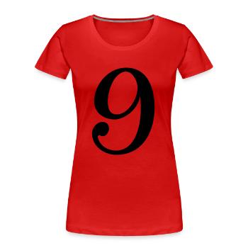 9 - Frauen Premium Bio T-Shirt - Rot - Vorne - Mia (176cm)