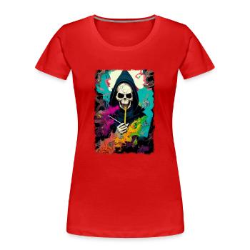 Death in ecstasy - Women's Premium Organic T-Shirt - red - Front - Mia (176cm)