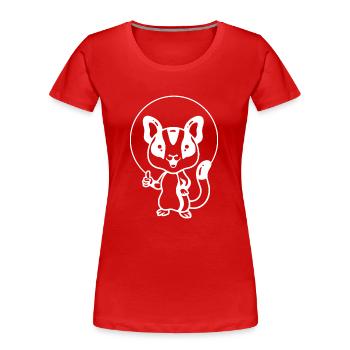 DOG CAT PET - Frauen Premium Bio T-Shirt - Rot - Vorne - Mia (176cm)
