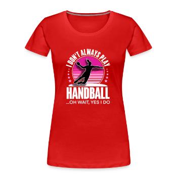 Handballeur handballeur - T-shirt bio Premium Femme - rouge - Devant - Mia (176cm)