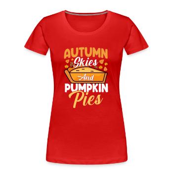 Autumn - Women's Premium Organic T-Shirt - red - Front - Mia (176cm)