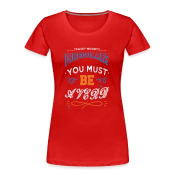 Roman Livres Littéraire Rat de bibliothèque Éditeur BMX Noël - T-shirt bio Premium Femme - rouge - Devant - Mia (176cm)