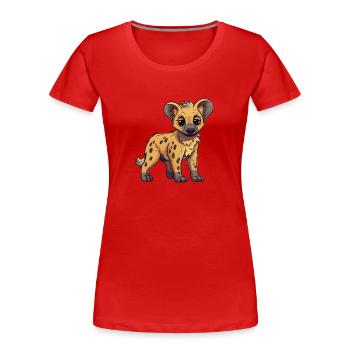 Super mignon Hyènes Bébé - T-shirt bio Premium Femme - rouge - Devant - Mia (176cm)