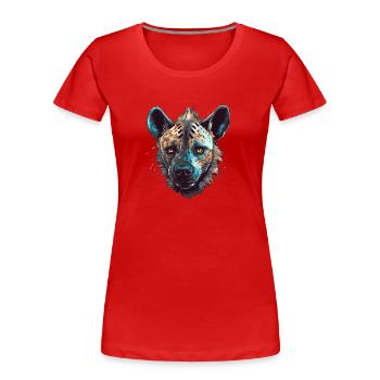 Bain de hyène - T-shirt bio Premium Femme - rouge - Devant - Mia (176cm)