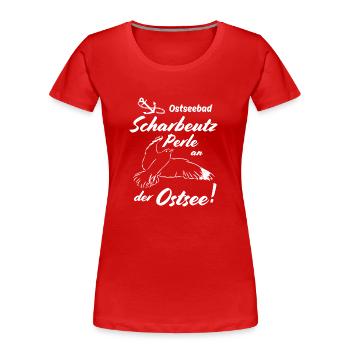 Scharbeutz Baltic Sea resort and pearl on the Baltic Sea - Women's Premium Organic T-Shirt - red - Front - Mia (176cm)
