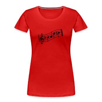bach - Frauen Premium Bio T-Shirt - Rot - Vorne - Mia (176cm)
