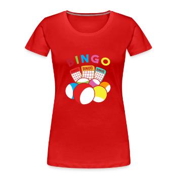 Bingo - Frauen Premium Bio T-Shirt - Rot - Vorne - Mia (176cm)