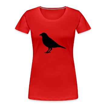 Rabe - Frauen Premium Bio T-Shirt - Rot - Vorne - Mia (176cm)