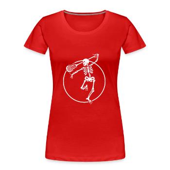 lacrosse lacrosse-spieler lacrosse-relax-party - Frauen Premium Bio T-Shirt - Rot - Vorne - Mia (176cm)