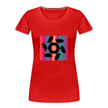 KUNST. GEEK. WEINLESE. GRAFIK. MANGA. ASIEN - Frauen Premium Bio T-Shirt - Rot - Vorne - Mia (176cm)