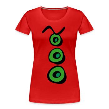 tentakel_p - Frauen Premium Bio T-Shirt - Rot - Vorne - Mia (176cm)