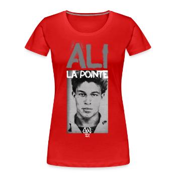 T-shirt Ali La Pointe - T-shirt bio Premium Femme - rouge - Devant - Mia (176cm)