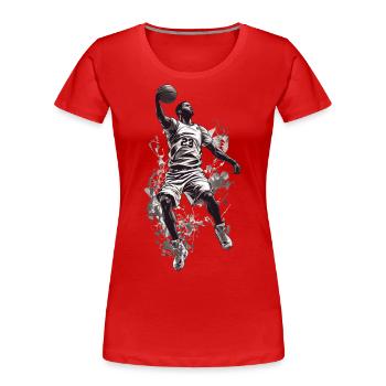 Basketball Dunk Aesthetic Streetwear Design - Frauen Premium Bio T-Shirt - Rot - Vorne - Mia (176cm)
