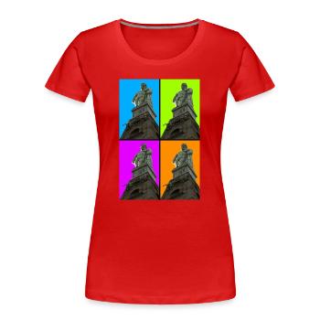 Herkules - Kassel - Frauen Premium Bio T-Shirt - Rot - Vorne - Mia (176cm)
