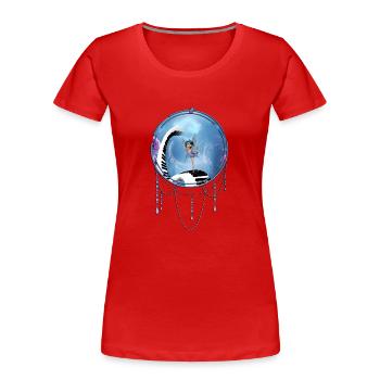 Dancing in the moonlight on the piano - Women's Premium Organic T-Shirt - red - Front - Mia (176cm)