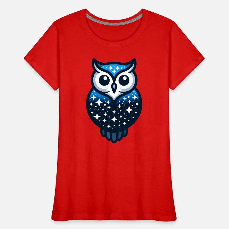 Celestial Owl: Der Nachthimmelswächter Frauen Premium Bio T-Shirt