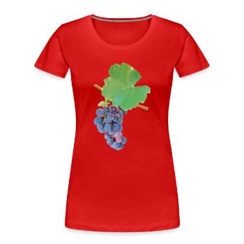Grapes – fruity elegance - Women's Premium Organic T-Shirt - red - Front - Mia (176cm)