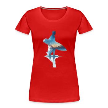 Surfer's Dream at Sunset - Women's Premium Organic T-Shirt - red - Front - Mia (176cm)