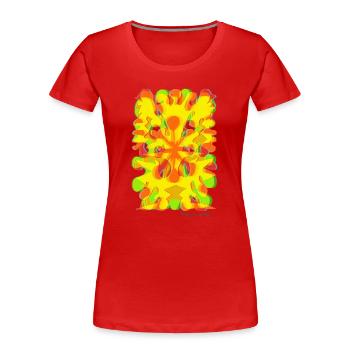 Proyecto_nuevo_-6-_-1-_-12-_-2- - Frauen Premium Bio T-Shirt - Rot - Vorne - Mia (176cm)