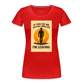 Western Cowboy Sonnenuntergang Motiv Design - Frauen Premium Bio T-Shirt - Rot - Vorne - Mia (176cm)