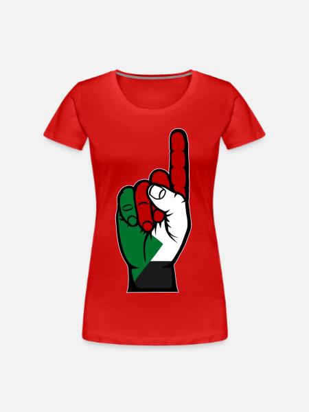 Sudan Flagge Nummer 1  - Frauen Premium Bio T-Shirt - Rot