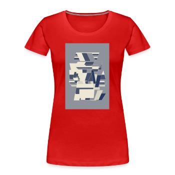 Blue Robot Warrior - Women's Premium Organic T-Shirt - red - Front - Mia (176cm)
