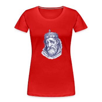 King of the Blue Cast Lines - Women's Premium Organic T-Shirt - red - Front - Mia (176cm)