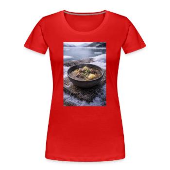 Suaasat - Women's Premium Organic T-Shirt - red - Front - Mia (176cm)