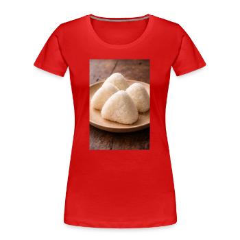 Onigiri Reisbällchen Japanstil - Frauen Premium Bio T-Shirt - Rot - Vorne - Mia (176cm)