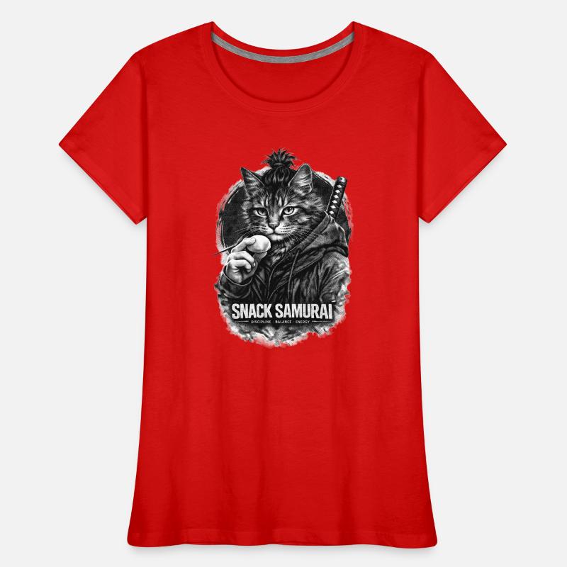 Snack Samurai Cat II Women's Premium Organic T-Shirt