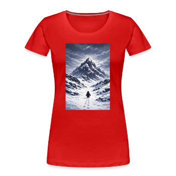 But why Penguin - Women's Premium Organic T-Shirt - red - Front - Mia (176cm)