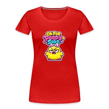Voilà toi poussin, Pâques, Enfants, Poulet - T-shirt bio Premium Femme - rouge - Devant - Mia (176cm)