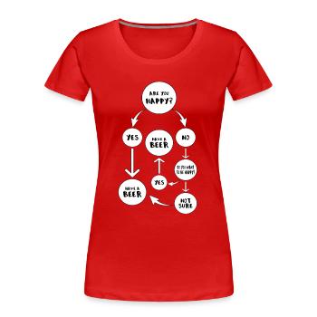 Have a Beer - Women's Premium Organic T-Shirt - red - Front - Mia (176cm)