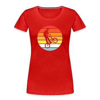 BMX - Fahrer vintage - summer - Frauen Premium Bio T-Shirt - Rot - Vorne - Mia (176cm)