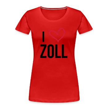 Douanier / Douane / Douanière / Police / Frontière - T-shirt bio Premium Femme - rouge - Devant - Mia (176cm)