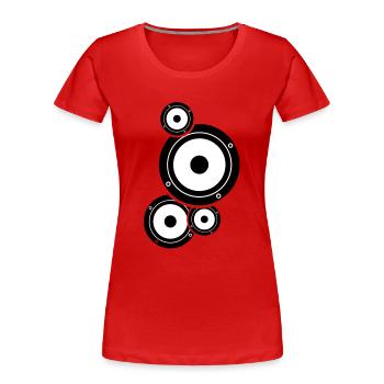 musique - T-shirt bio Premium Femme - rouge - Devant - Mia (176cm)