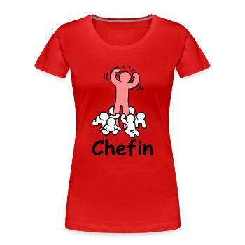 Capo - T-shirt bio Premium Femme - rouge - Devant - Mia (176cm)