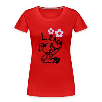 naam lena © - Women's Premium Organic T-Shirt - red - Front - Mia (176cm)