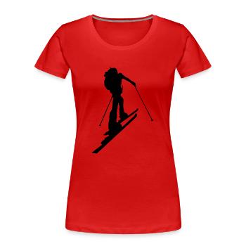 powder snow - Women's Premium Organic T-Shirt - red - Front - Mia (176cm)