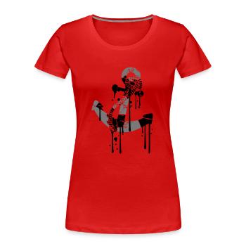 ancrage humide tatouage goutte humide graffiti lar - T-shirt bio Premium Femme - rouge - Devant - Mia (176cm)