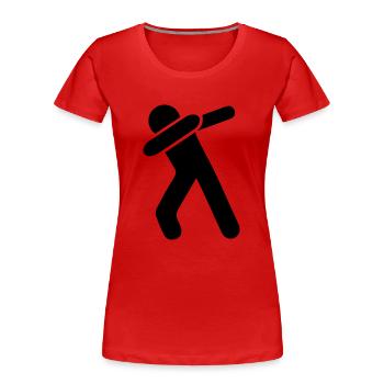dab dabbing man - Frauen Premium Bio T-Shirt - Rot - Vorne - Mia (176cm)