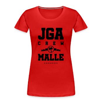 jga malle crew - Frauen Premium Bio T-Shirt - Rot - Vorne - Mia (176cm)