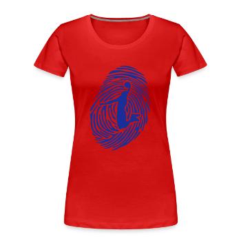basketball empreinte digitale dunk - T-shirt bio Premium Femme - rouge - Devant - Mia (176cm)