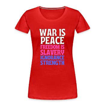 1984 ist wahr 2022 - Frauen Premium Bio T-Shirt - Rot - Vorne - Mia (176cm)