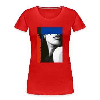 Surrealistische Malerei - Frauen Premium Bio T-Shirt - Rot - Vorne - Mia (176cm)