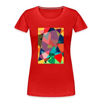 Abstract painting. Abstract paint - Women's Premium Organic T-Shirt - red - Front - Mia (176cm)