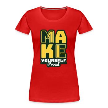 Rendez-vous fier - T-shirt bio Premium Femme - rouge - Devant - Mia (176cm)
