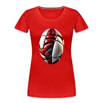 SIIIR FOOTBALL - T-shirt bio Premium Femme - rouge - Devant - Mia (176cm)